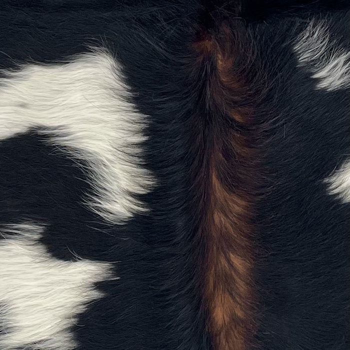 XS Black and White Cowhide, long hair - 4'4" x 3'6" (XS752)