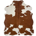 XS Brown and White Cowhide: brown with large and small, brown spots - 4'3" x 3'6" (XS771)