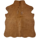 XS Solid Brown Cowhide: solid brown with long hair down the middle of the shoulder - 4'4" x 3'5"  (XS787)