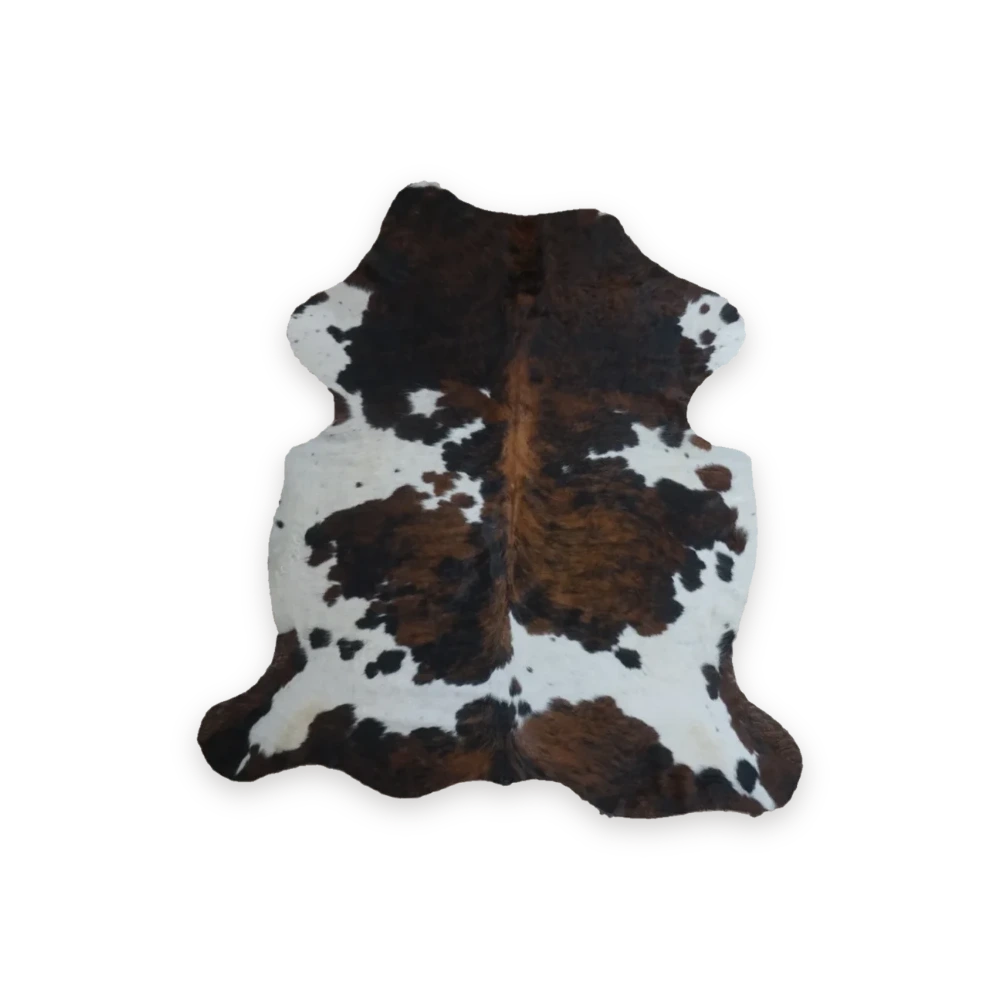 Tricolor cowhide rug