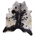 Black and Ivory Salt and Pepper X-Large Cowhide Rug