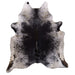 Black and White XX-Large Cowhide Rug