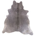 Solid Grey XX-Large Cowhide Rug