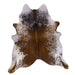 Frosted Charcoal Brown XX-Large Cowhide Rug