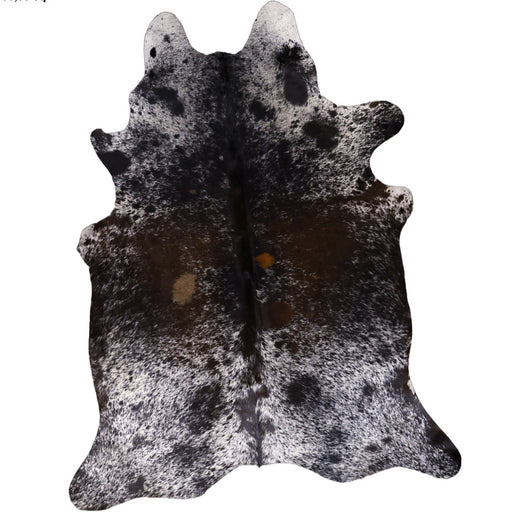 Deep Charcoal Salt and Pepper X-Large Cowhide Rug