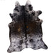 Deep Charcoal Salt and Pepper X-Large Cowhide Rug