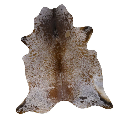 Deep Amber Brown Salt and Pepper XX-Large Cowhide Rug