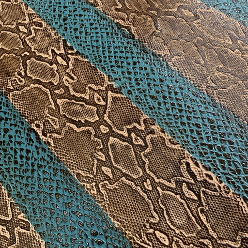 Aqua Brown Snake Print Leather (ABSNP001)
