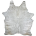 Large Off-White Brazilian Cowhide w/ Croc Print and Silver Acid Wash - 7'11" x 6'2" (BRAW377)