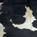 Large Brazilian Black and Off-White Cowhide - (BRBKW074)
