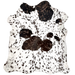 White and Blackish Brown Brazilian Calfskin with Chocolate Acid Wash - 2'9" x 2'3" (BRCALF331)