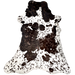 Blackish Brown and White Brazilian Calfskin with Chocolate Acid Wash - 3'2" x 1'11" (BRCALF334)