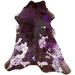 Brown and White Brazilian Calfskin with Purple Acid Wash - 2'10" x 1'8" (BRCALF349)