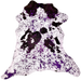 White and Black Brazilian Calfskin with Purple Acid Wash - 2'6" x 1'10" (BRCALF350)