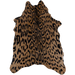 Brown Brazilian Calfskin with a Large Black Leopard Print - 2'5" x 1'9" (BRCALF556)