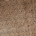 Closeup of this Large, Light Brown, Brazilian Cowhide that has been stenciled with a Black, Cheetah Print (BRCH015)