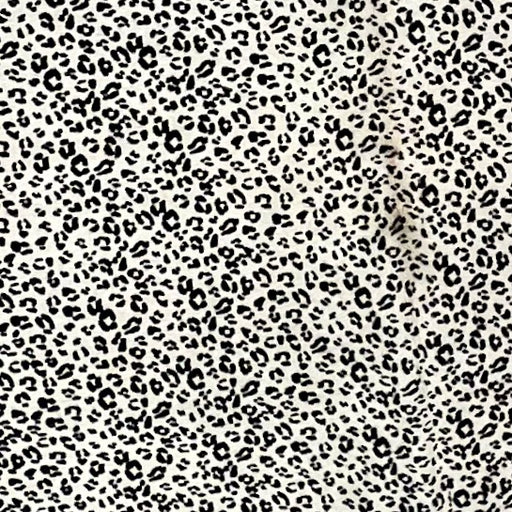 Closeup of this Large, White, Brazilian Cowhide that has been stenciled w/ a Black, Baby Leopard Print (BRLP066)