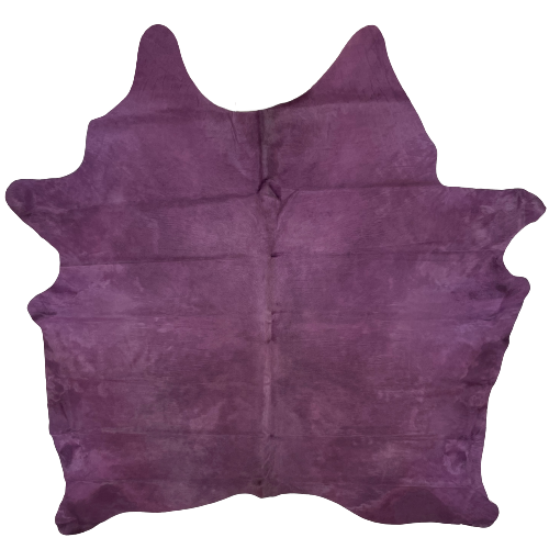 Large Brazilian Cowhide Dyed Purple - 7'11" x 6'9" (BRSLD151)