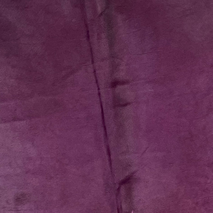 Closeup of this XL, Brazilian Cowhide that has been Dyed Purple (BRSLD158)
