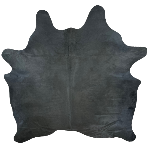 Brazilian Cowhide that has been dyed dark gray - 6'11" x 6'5" (BRSLD194)