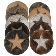 Cowhide Star Coasters