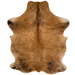 Large Golden Reddish Brown and Black Colombian Brindle Cowhide - 7'7" x 5'4" (COBR882)