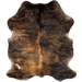 Black and Golden Brown Colombian Brindle Cowhide - 6'4" x 4'11" (COBR956)