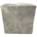 Cowhide Cube - Gray: gray, white, and off-white - 17" x 17" x 17" (CUBE073)