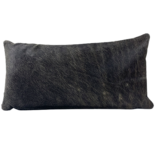 Lumbar Pillow - Dark Grey Cowhide - 24" x 12" (LPIL030)