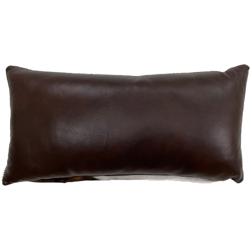 Lumbar Pillow - Dark Brown Leather - 24" x 12" (LPIL061)