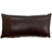 Lumbar Pillow - Dark Brown Leather - 24" x 12" (LPIL061)