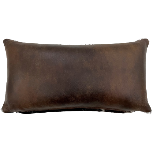 Lumbar Pillow - Two Tone Brown Leather - 24" x 12" (LPIL083)