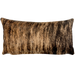 Lumbar Pillow - Black and Light Brown Brindle Cowhide - 24" x 12" (LPIL090)
