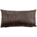 Lumbar Pillow - Ornamental Brown Embossed Leather - 24" x 12" (LPIL097)