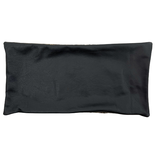 Lumbar Pillow Cover - Black Pebble Leather - 24" x 12" (LPILC073)