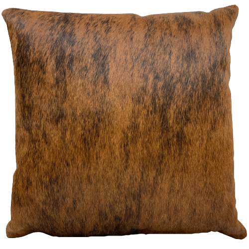 Reddish Brown and Black Brindle Cowhide Pillow - 18" x 18" (PIL066)