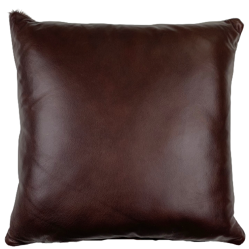 Two-Tone Brown Leather on one side - 18" x 18" (PIL097)