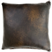 Square Pillow - Two Tone Brown Leather - 18" (PIL118)