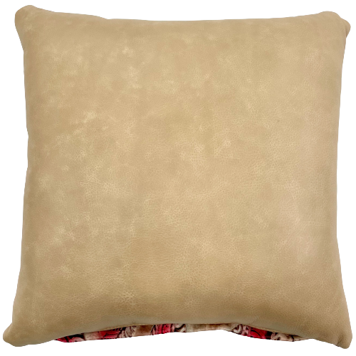 Square Pillow - Two Tone Vanilla Leather - 18" x 18"(PIL153)