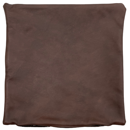 Square Pillow Cover - Two Tone Chocolate Leather (PILC127)