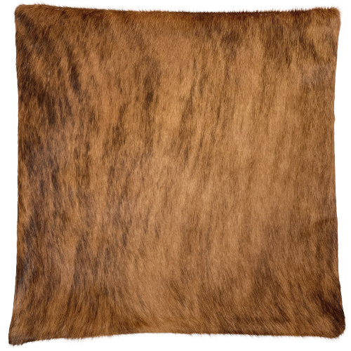 Square Pillow Cover - Brown and Black Brindle Cowhidec- 18" x 18" (PILC136)