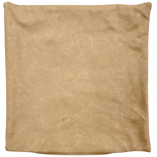 Square Pillow Cover - Distressed Tan Leather - 18" x 18" (PILC145)