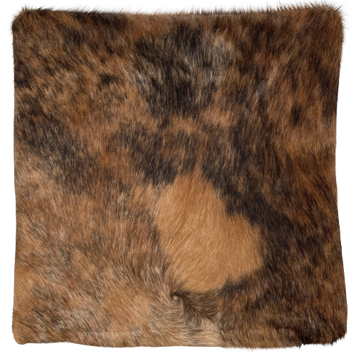 Square Pillow Cover - Brown and Black Cowhide - 18" x 18" (PILC149)
