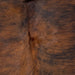 Closeup of this XS, Black and Reddish Brown, Brindle Cowhide (XS062)